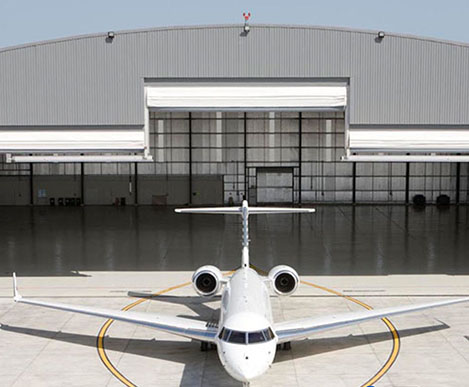 Low Cost Prefabricated Light Steel Structure Aircraft Hangar